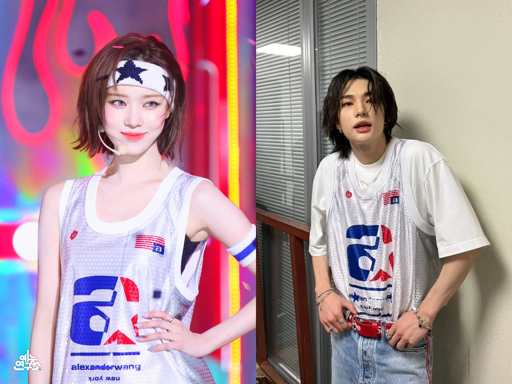 outfit Winter aespa dan Hyunjin Stray Kids