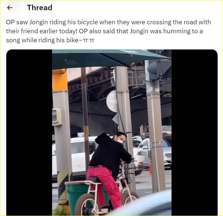 seorang penggemar bertemu dengan Kai EXO di jalan