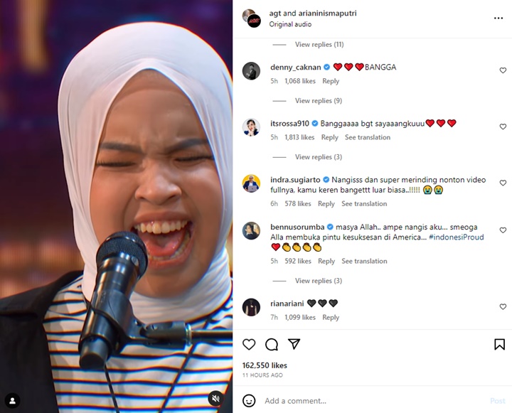 Vidi Aldiano Nangis, Sederet Artis Ikut Merinding Lihat Penampilan Putri Ariani di \'AGT\'