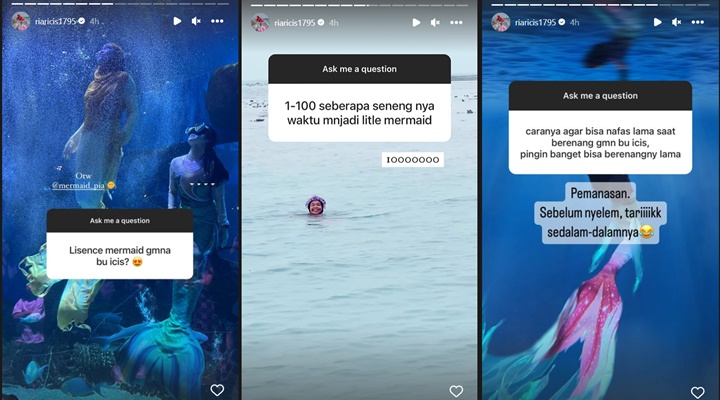 Penampilan Jadi Mermaid Dipuji, Ria Ricis Spill Cara Tahan Napas Lama Dalam Air