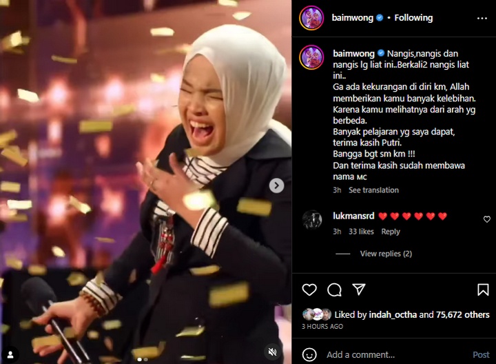 Putri Ariani Terima Golden Buzzer AGT