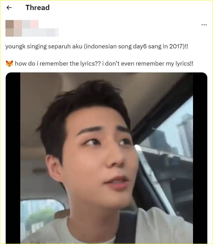 Young K DAY6 syok masih hafal \