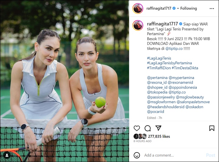 Gaya Kece Luna Maya dan Nia Ramadhani Jelang \'Lagi Lagi Tenis\' Bikin Fans Nagita Slavina Oleng