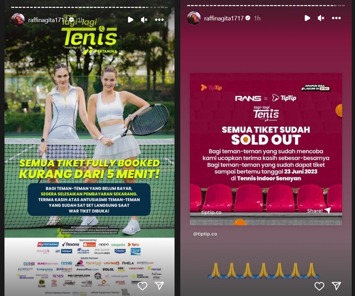 Raffi Ahmad Ungkap Tiket \'Lagi Lagi Tenis\' Langsung Sold Out, Banyak yang Protes Belum Kebagian