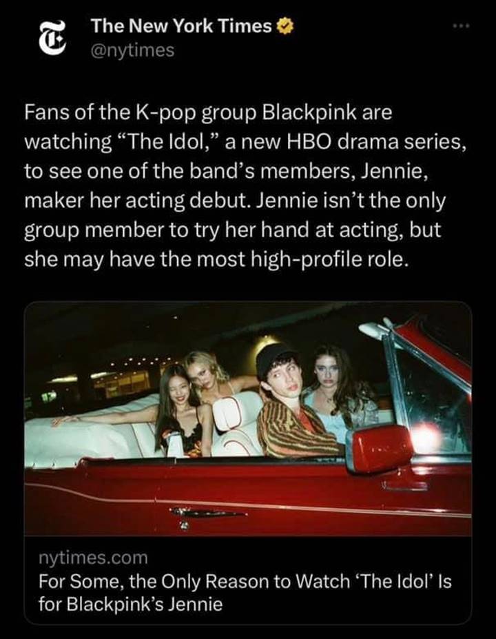 Media Internasional Sebut Debut Akting Jennie BLACKPINK di \'The Idol\' Lebih Elit dari Jisoo
