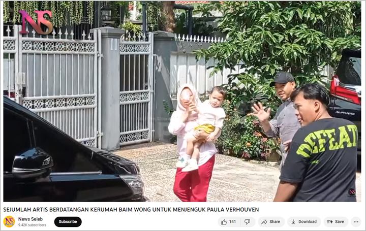 Diajak Nagita Slavina Jenguk Paula Verhoeven, Sus Rini Sempatkan Rayyanza Cipung Sapa Wartawan