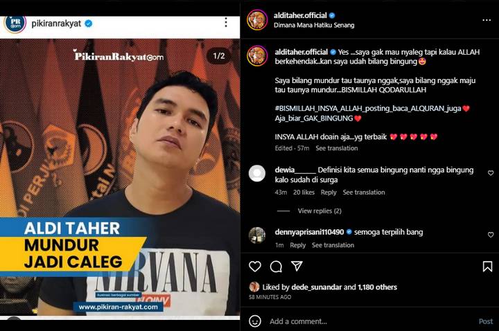 Aldi Taher Mundur Jadi Caleg