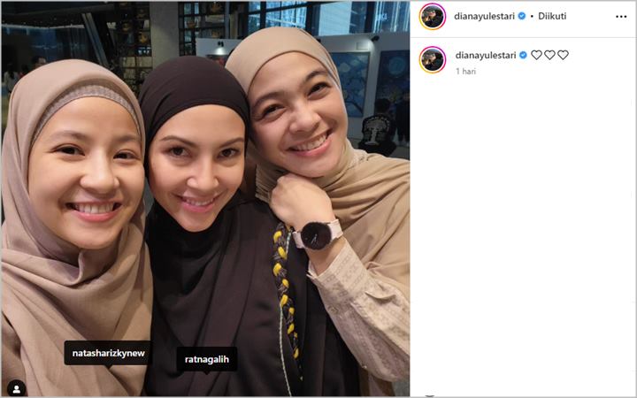 Natasha Rizky Full Senyum Bareng Ratna Galih-Dian Ayu, Paras Cantik Natural Bak Kembar Bikin Salfok
