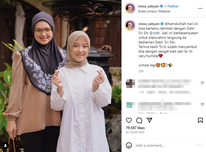 Lama Tak Terdengar Kabarnya, Nissa Sabyan Bikin Kaget Disangka Foto Bareng Kembaran