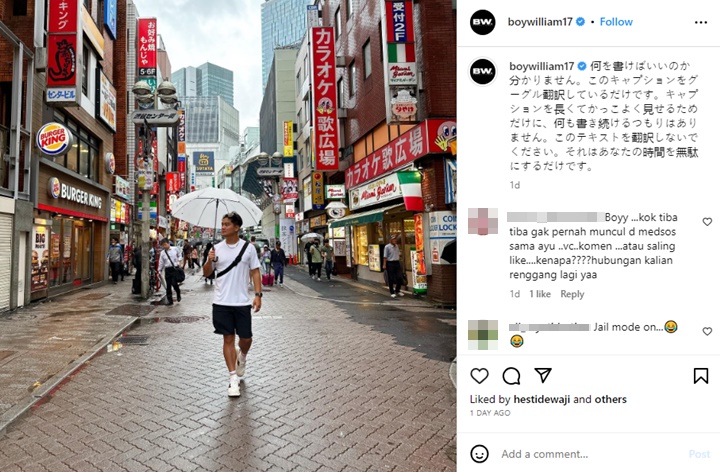 Caption Boy William di Postingan Baru Bikin Overthinking, Auto Dikaitkan dengan Ayu Ting Ting