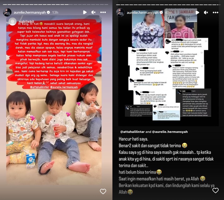 Aurel Hermansyah Curhat Hancur dan Tak Terima Ameena Dihina Membabi Buta