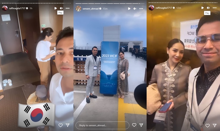 Dampingi Raffi Ahmad Hadiri Forum Internasional di Korea, Nagita Slavina Dandan Elegan