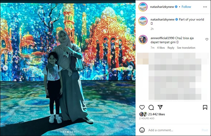 Natasha Rizky Pamer Momen Seru Bareng Anak, Komen Putri Anne Curi Perhatian