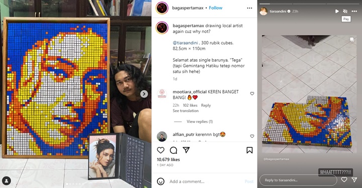 Susul Mark Lee NCT, Wajah Tiara Andini Dilukis Menggunakan Bahan Tak Biasa