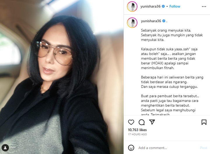 Yuni Shara Ancam Lapor Polisi Usai Difitnah Jadi Selingkuhan Suami Maia Estianty