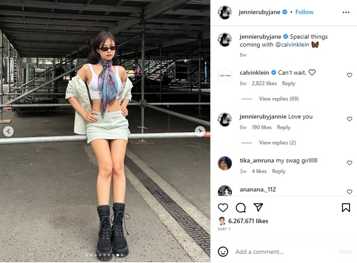 Ayu Ting Ting dan Jennie BLACKPINK Kompak Pancarkan Vibes Seksi Saat Kembaran Outfit