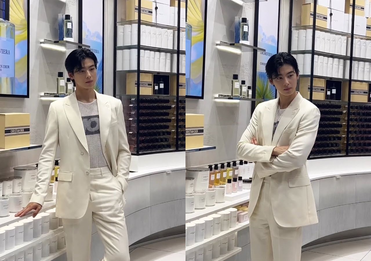 Cha Eun Woo Pancarkan 2 Vibe Memikat Berbeda Dalam Sehari Di Acara DIOR Singapura