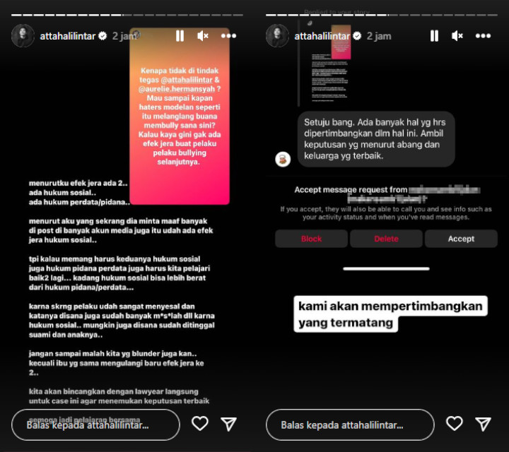 Atta Halilintar Ungkap Alasan Belum Polisikan Pembully Ameena