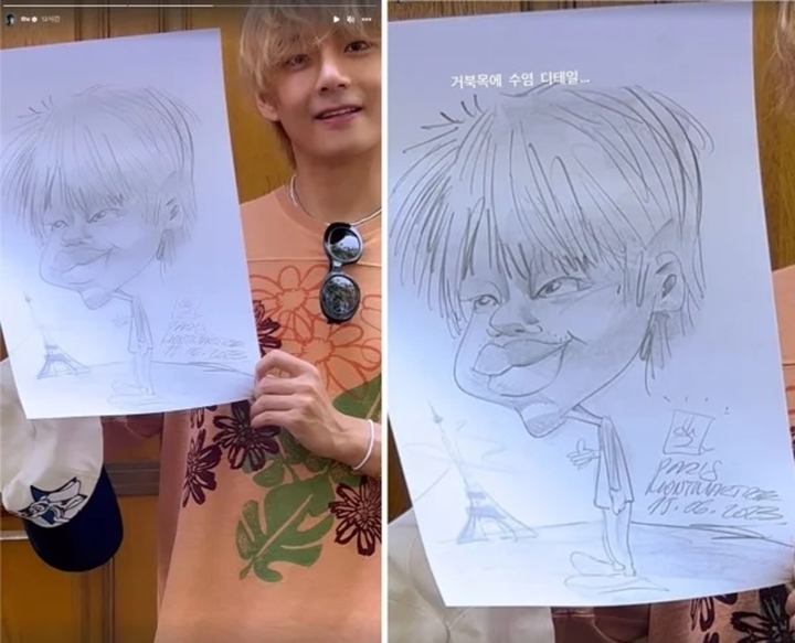 V BTS Ngakak Lihat Karikatur Wajahnya, Fans Salfok Hal Lain V BTS Ngakak Lihat Karikatur Wajahnya, Fans Salfok Hal Lain