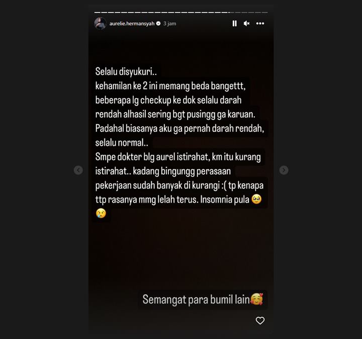 Aurel Hermansyah Curhat Kondisi Kesehatannya di Kehamilan Kedua, Ungkap Diminta Dokter Istirahat