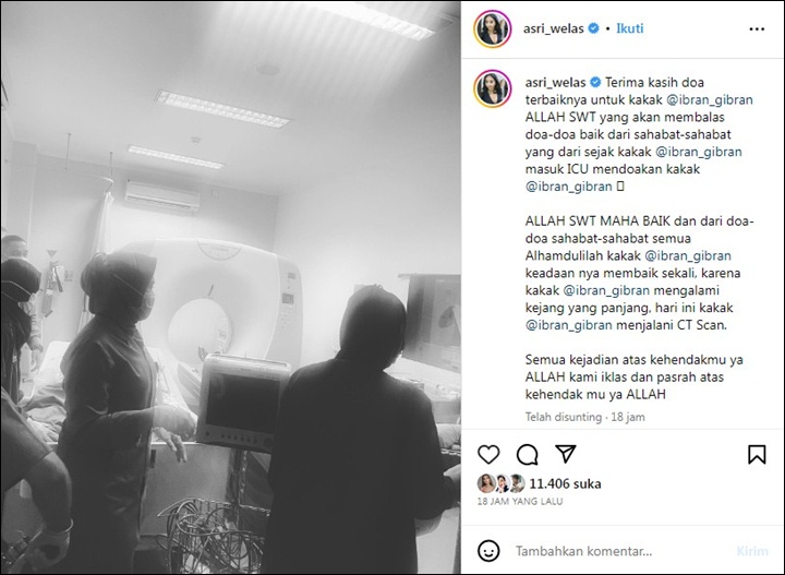 Kondisi Anak Asri Welas Usai Dirawat di ICU Hingga Jalani CT Scan, Sudah Mau Makan-Minum Susu