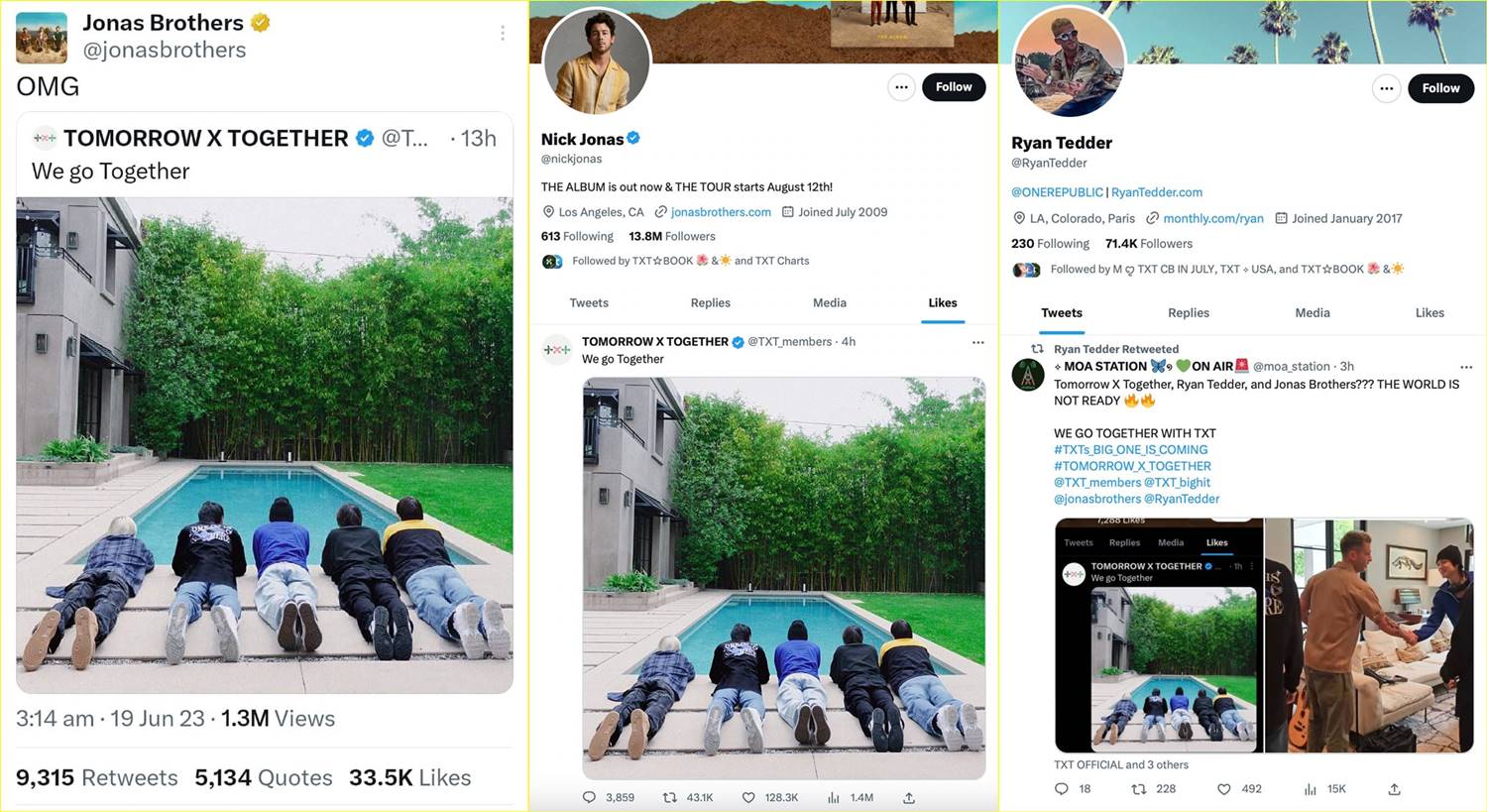 Jonas Brothers sampai produser merespons foto baru TXT