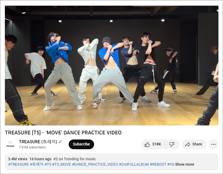 T5 Unit Baru Treasure Rilis Video Dance \'MOVE\' Auto Melesat di Trending YouTube