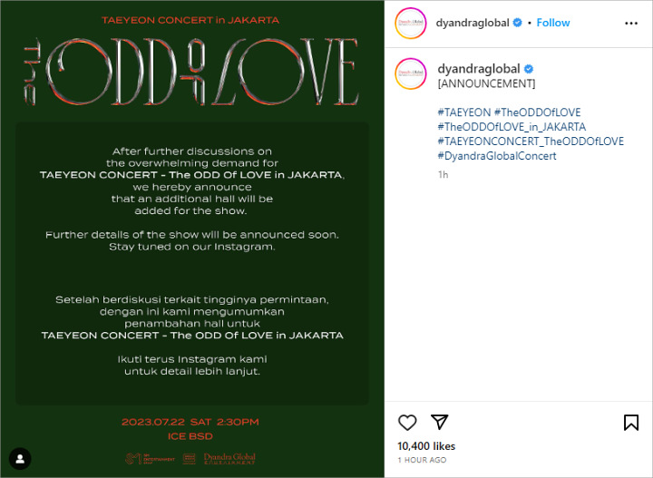 Taeyeon SNSD Diduga Protes, Konser \'The ODD of LOVE\' di Indonesia Tambah HallTaeyeon SNSD Diduga Protes, Konser \'The ODD of LOVE\' di Indonesia Tambah HallTaeyeon SNSD Diduga Protes, Konser \'The ODD of LOVE\' di Indonesia Tambah Hall