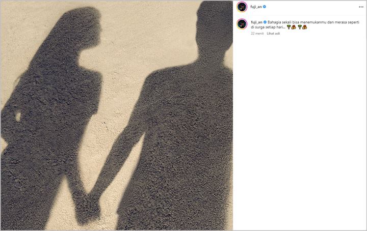 Pamer Siluet Gandeng Diduga Pria Misterius, Fuji An: Senang Bisa Menemukanmu