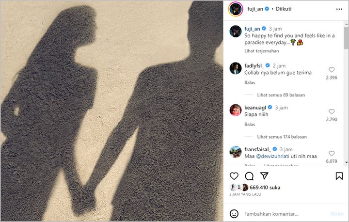 Fuji An Umbar Foto Romantis, Reaksi Cepu Frans Faisal Disorot