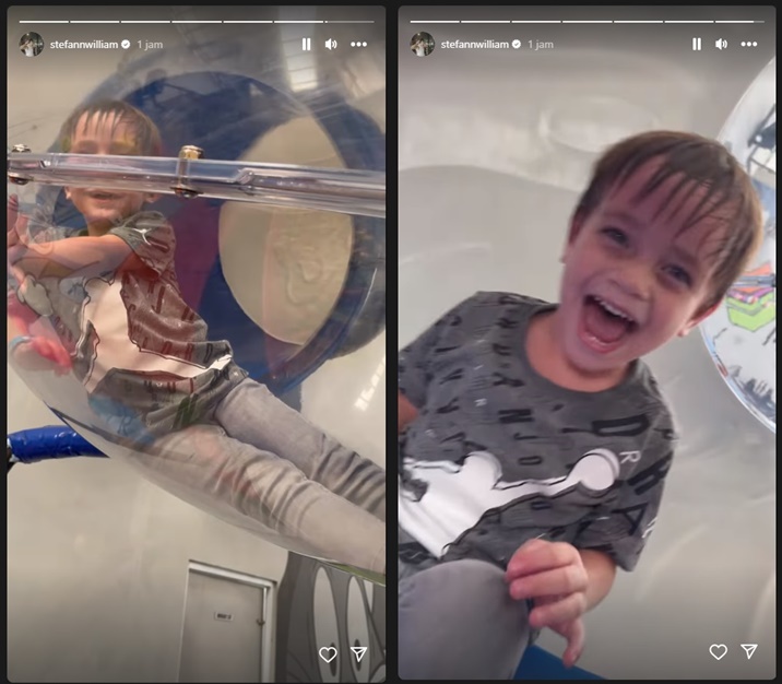 Stefan William Akhirnya Main Bareng Anak, Video Celine Evangelista Bikin Mewek