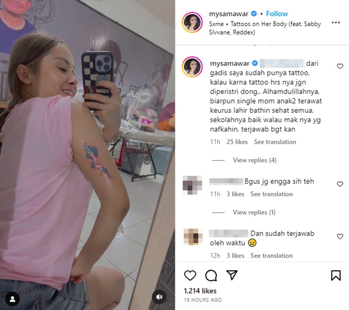 Mawar AFI Klarifikasi Usai Dihujat Perkara Tato Baru, Gambar Tuai Perdebatan