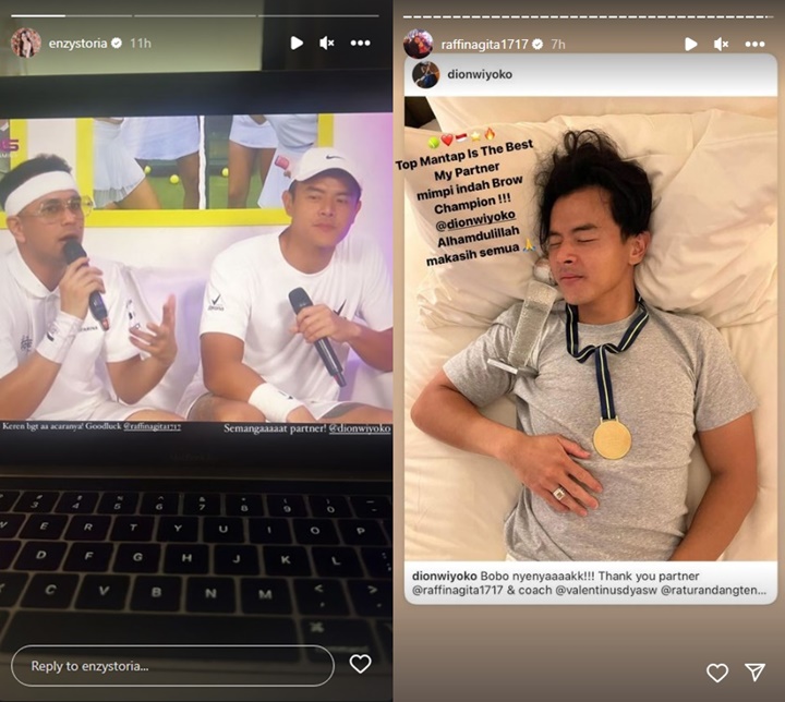 Dion Wiyoko Ajak Tidur Piala \'Lagi Lagi Tenis\', Komentar Enzy Storia Curi Fokus