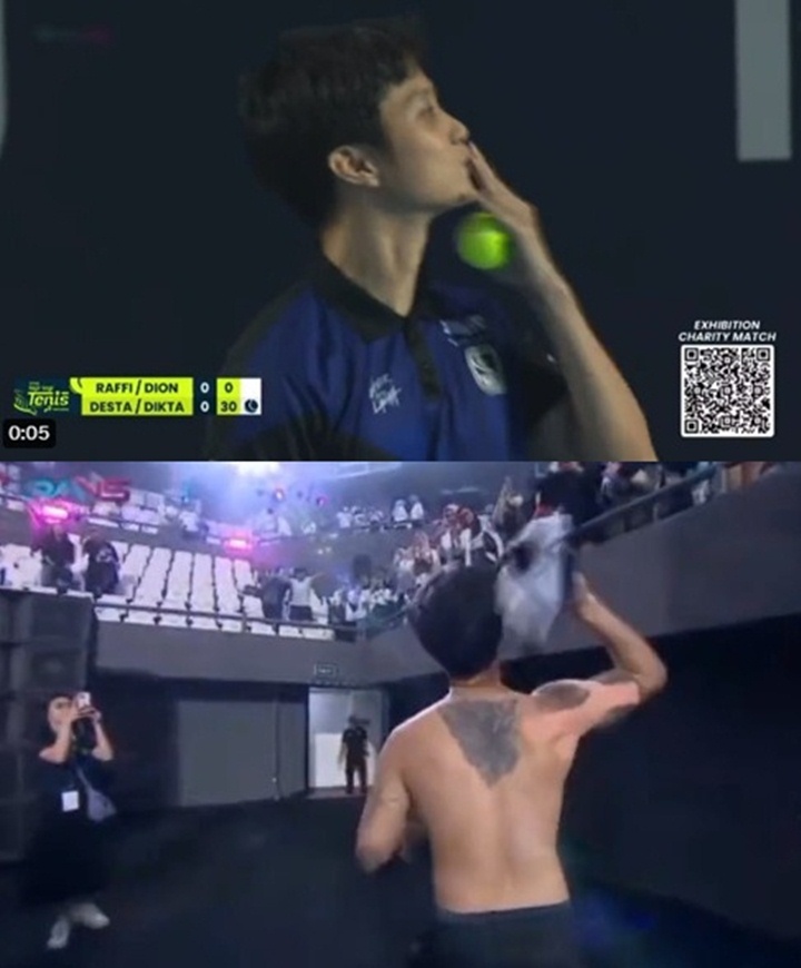 Dikta Bikin Fans Jantungan di \'Lagi Lagi Tenis\', Beri Cium Jauh Hingga Buka dan Lempar Baju