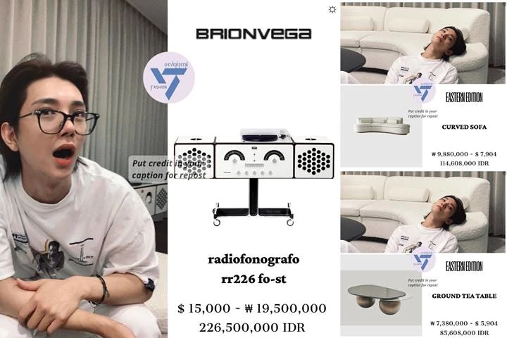 Joshua Hong SEVENTEEN Pose Lucu, Perabotan di Rumahnya Curi Fokus
