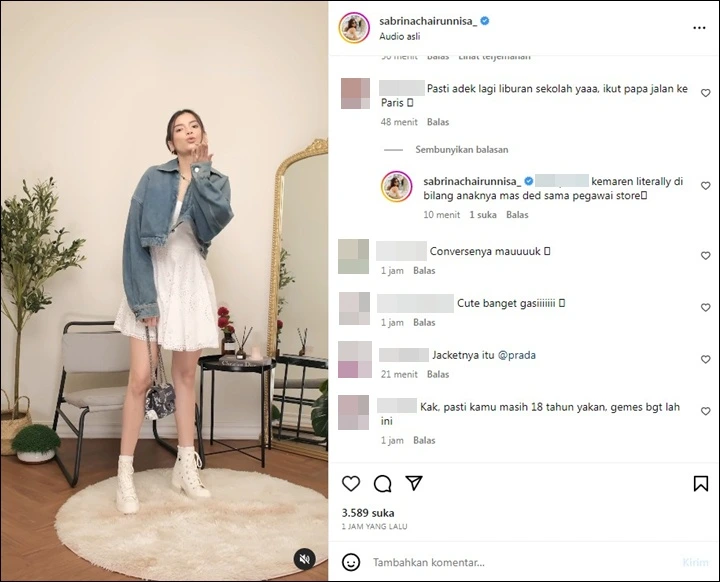 Pamer OOTD Vibes ABG, Sabrina Chairunnisa Ngaku Sempat Disangka Anak Deddy Corbuzier Pamer OOTD Vibes ABG, Sabrina Chairunnisa Ngaku Sempat Disangka Anak Deddy Corbuzier