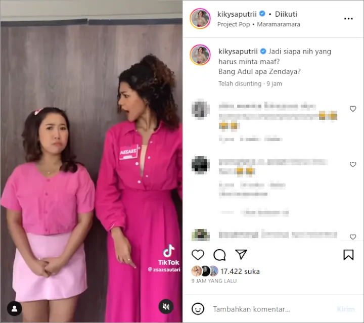 Ngonten Bareng Zendaya Versi Lokal, Kecantikan Kiky Saputri Dipuji Gak Kebanting