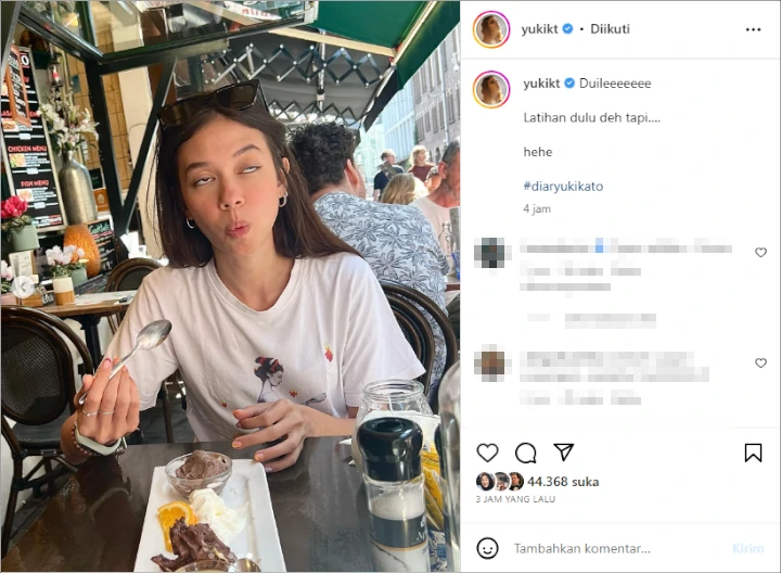Yuki Kato Latihan Suapin Pasangan, Ekspresi di Foto Candid Bikin Bengek