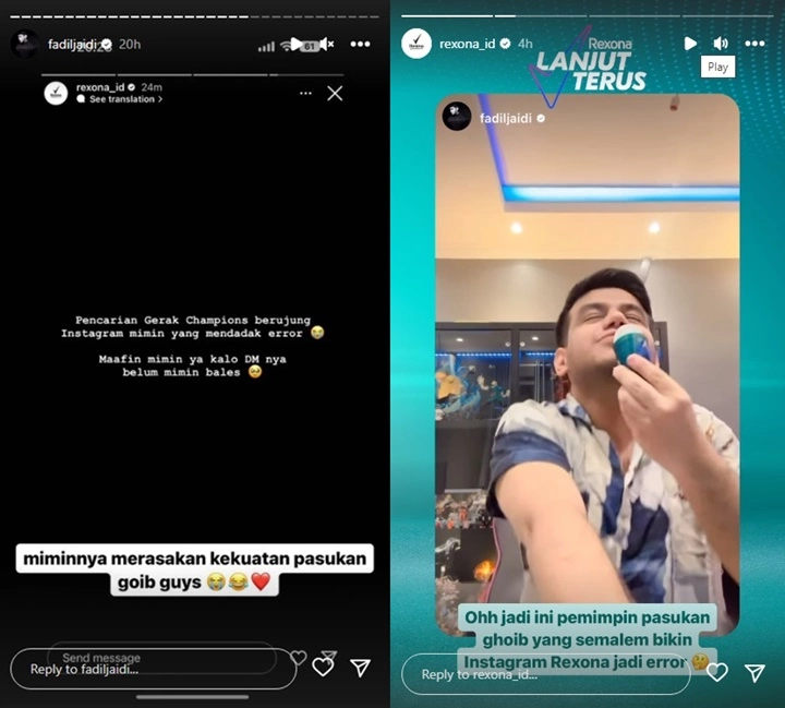 Minta Dukungan Fans, Fadil Jaidi Sukses Bikin Akun Brand Ternama Mendadak Eror