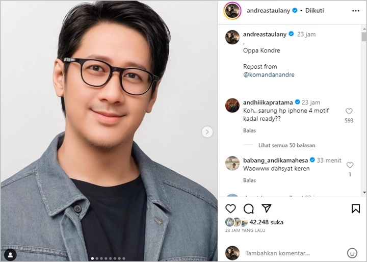 Andre Taulany Menjelma Jadi Oppa Hingga Ahjeossi Korea, Reaksi Andhika Pratama Menggelitik