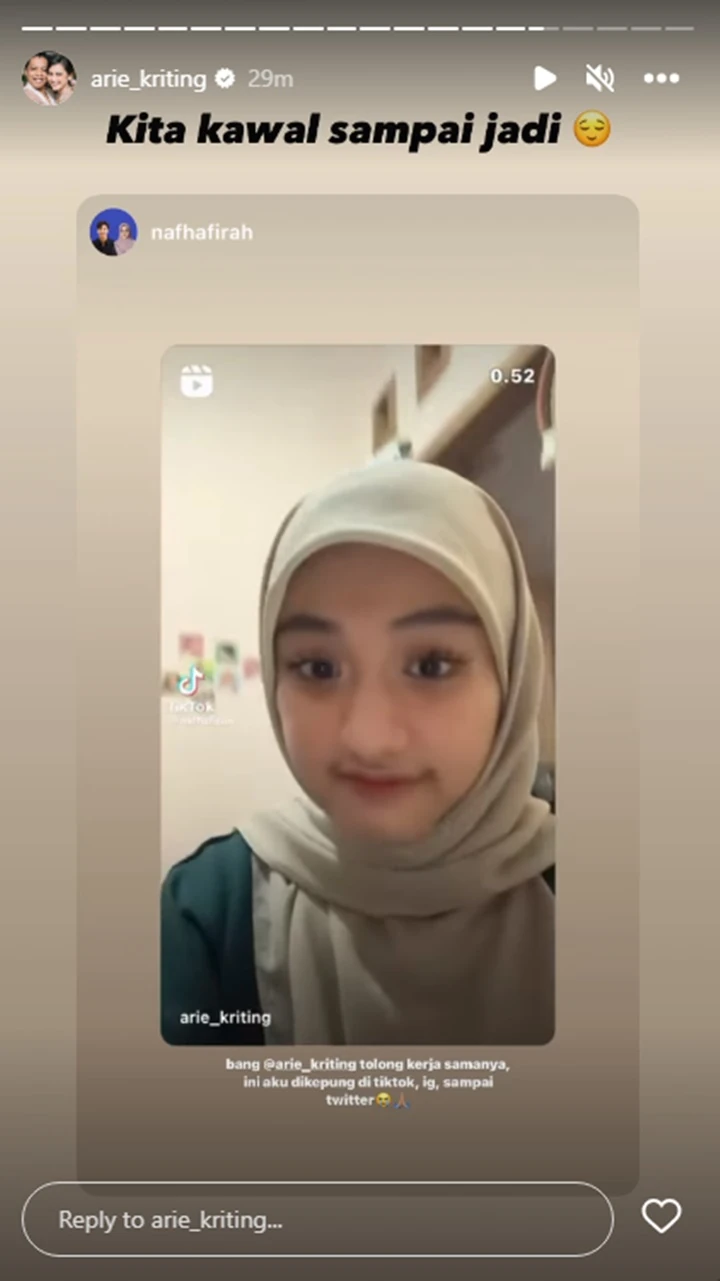 Arie Kriting Getol Comblangkan Sahabat dengan TikToker Cantik, Respons Indah Permatasari Kocak