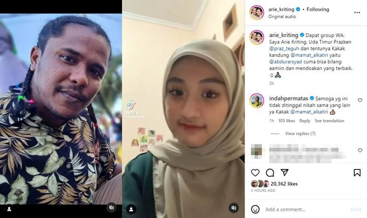 Arie Kriting Getol Comblangkan Sahabat dengan TikToker Cantik, Respons Indah Permatasari Kocak