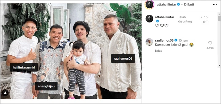 Atta Halilintar Foto Sanding Sang Ayah dan Mertua, Julukan dari Raul Lemos Suami KD Curi Atensi