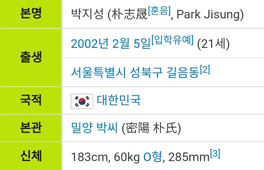 Profil Jisung NCT di Namu Wiki
