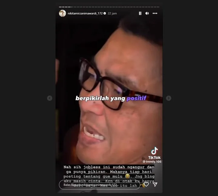 Nikita Mirzani Diduga Jawab Tudingan Masih Cinta Antonio Dedola