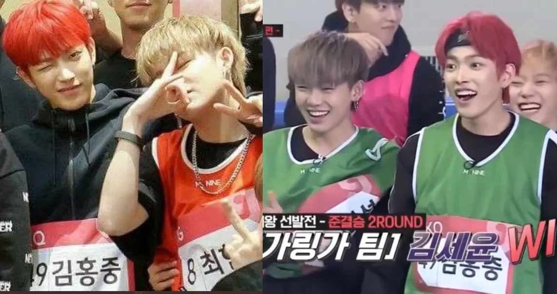 Hyunsuk TREASURE dan Hongjoong ATEEZ di MIX NINE