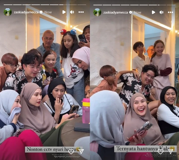 Zaskia Adya Mecca Tegang Pantau Hantu Lewat CCTV, Endingnya Membagongkan