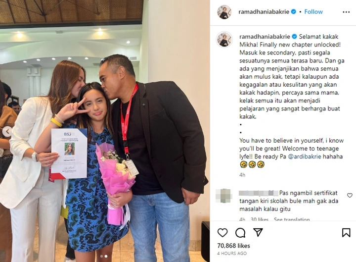 Putri Cantik Nia Ramadhani Masuk SMP, Momen di Atas Panggung Picu Perdebatan