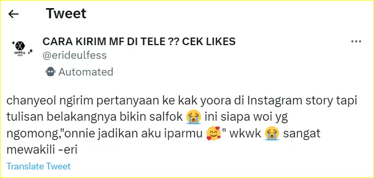 interaksi Park Yoora dan Chanyeol EXO bikin penggemar salah fokus