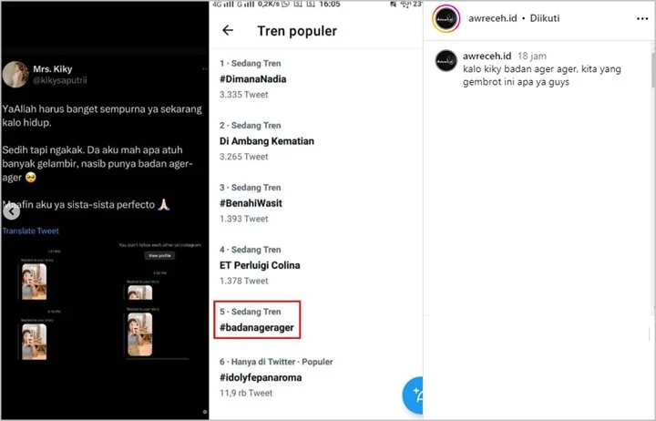 Reaksi Kiky Saputri Sampai Trending Usai Bentuk Perut Dicela